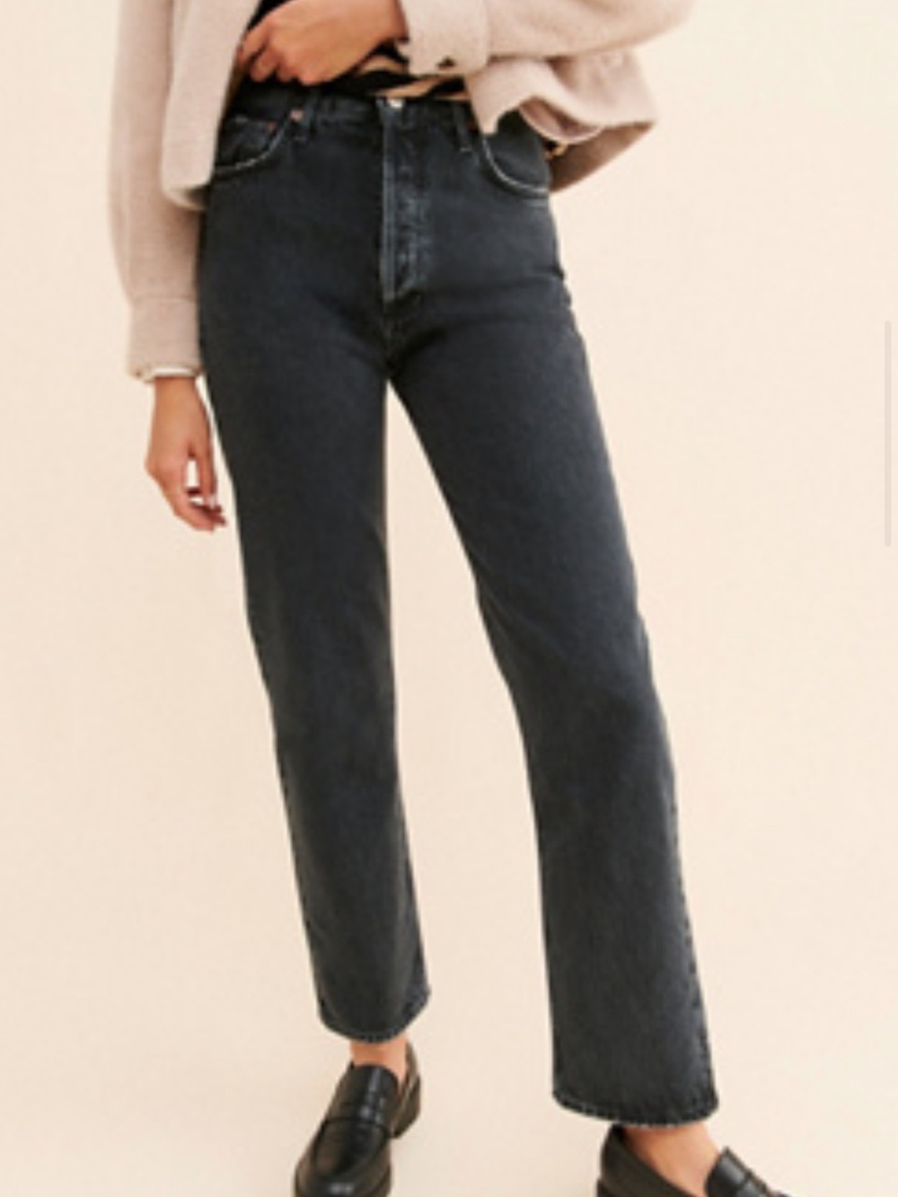 Agolde 90s pinch waist jeans in Washed Black Size 25